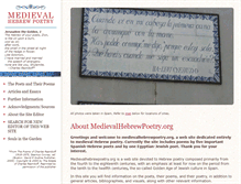 Tablet Screenshot of medievalhebrewpoetry.org